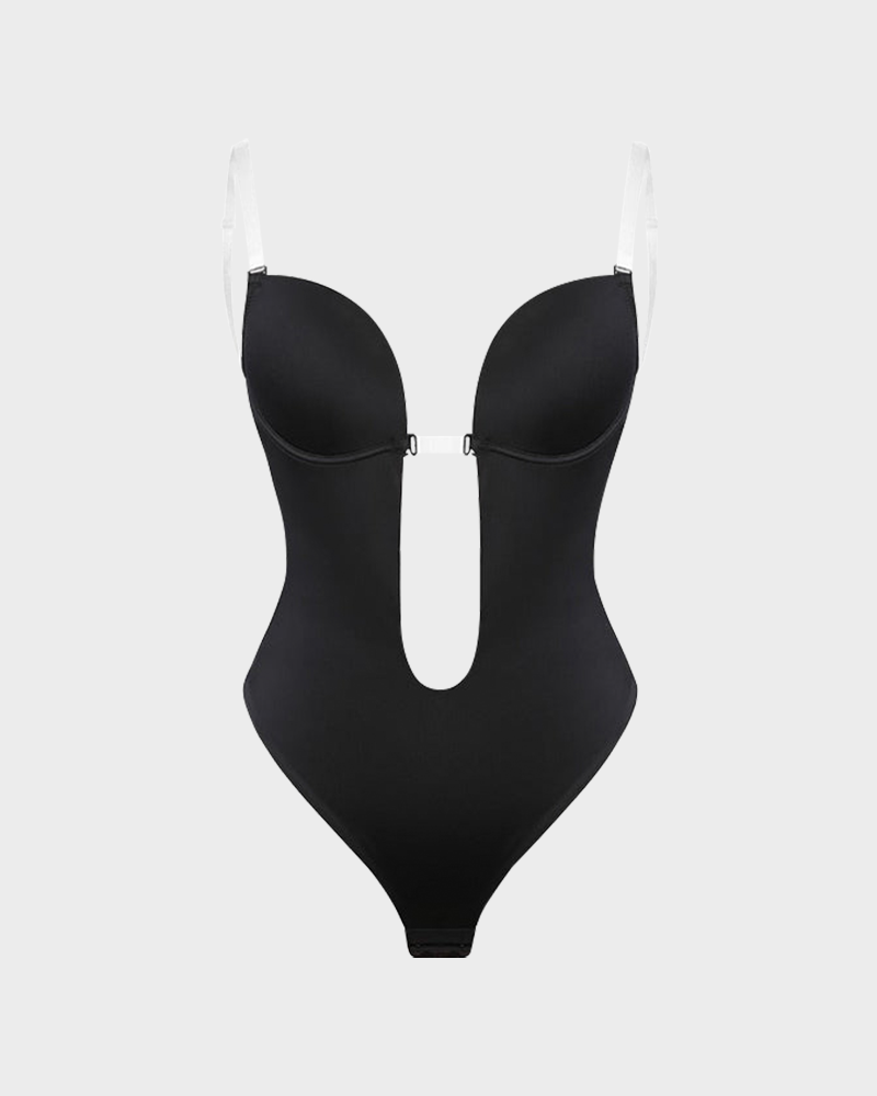 SculptFit Strapless U Plunge Bodysuit - Seamless Shapewear