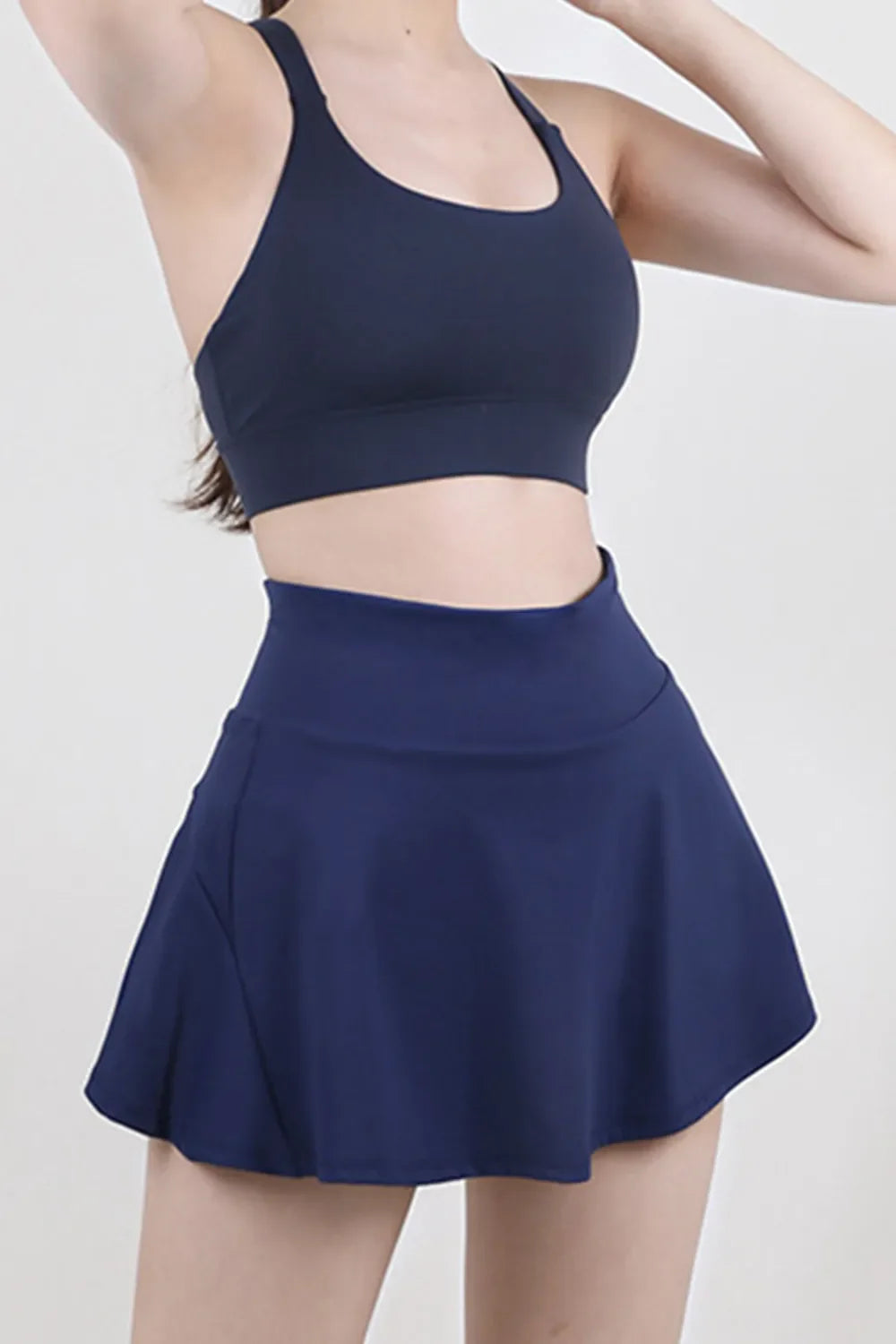 FlexStride High Waist Pleated Active Skirt - Breathable Fit