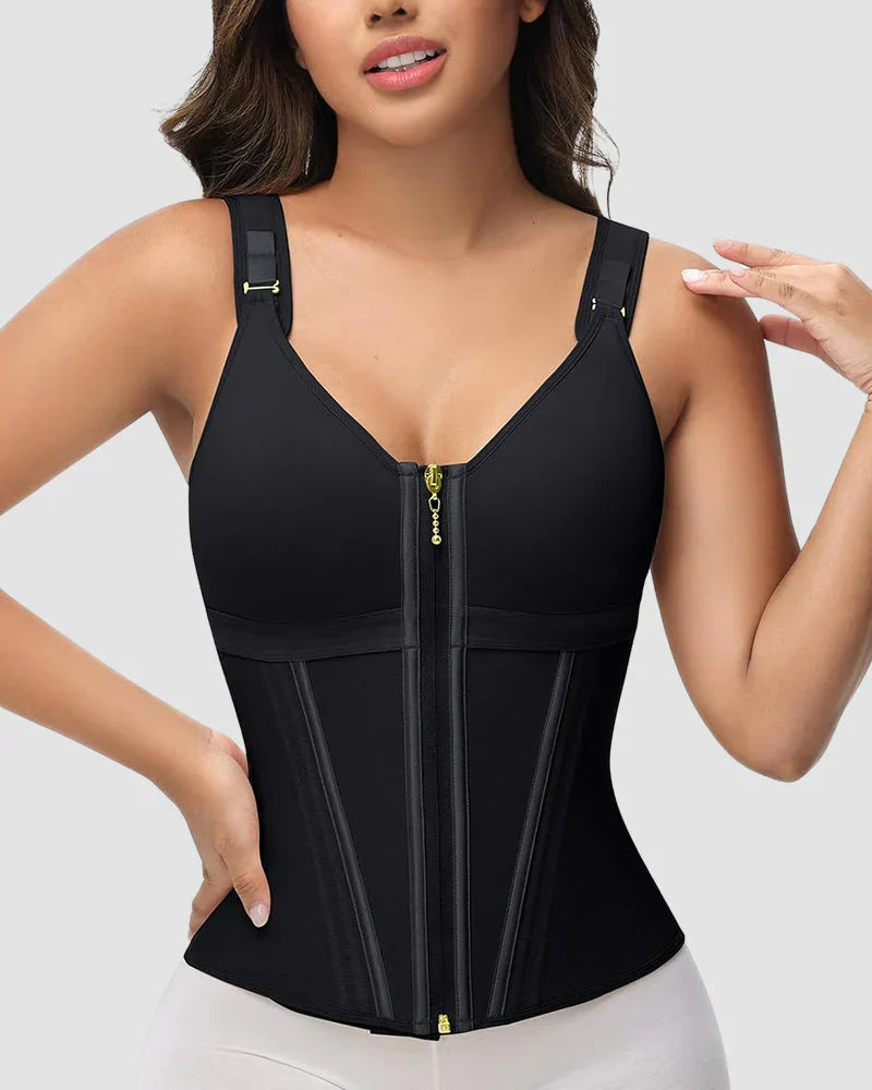 🔥Flash Sale🔥 Double-Layer Tummy Control Waist Shaper Girdle With Bra