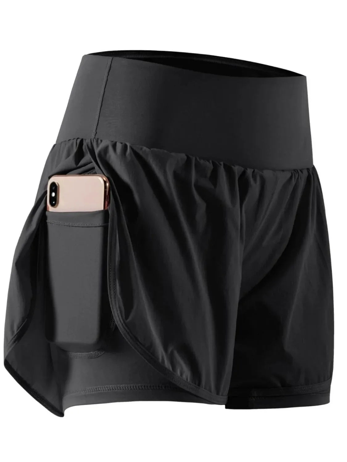 Chic Comfort Pocketed High Waist Active Shorts - Easy Wear