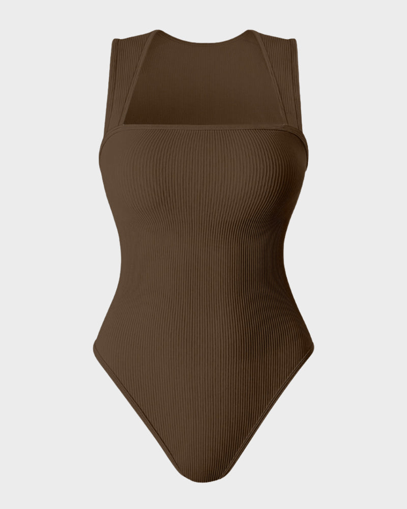 Slimline Sleeveless Tummy Control Tank Bodysuit - Sleek Fit