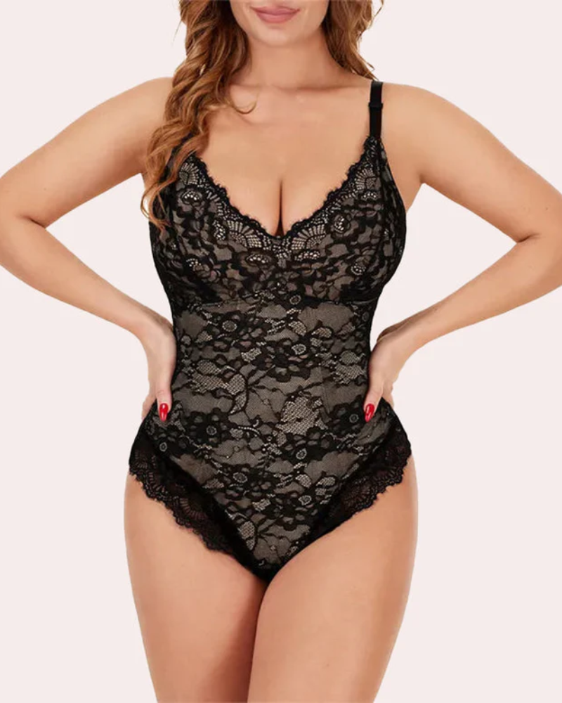 CurveGlam Plus Size Sexy Lace Bodysuits - Hourglass Fit