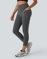⚡Flash Sale⚡High Waist Capri Leggings with Tummy Control and Pockets