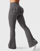 FlexFit Flared Leggings With Pockets Butt Lifting Pants