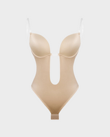 SculptFit Strapless U Plunge Bodysuit - Seamless Shapewear