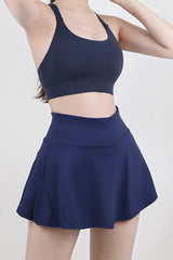 FlexStride High Waist Pleated Active Skirt - Breathable Fit