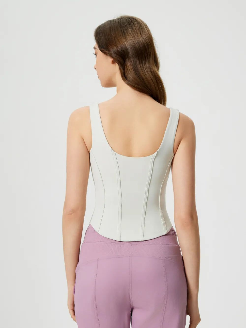 Millennia Round Neck Active Tank - Detachable Chest Pads