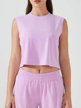 Millennia Round Neck Cropped Active Tank - Everyday Comfort