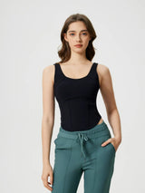 Millennia Round Neck Active Tank - Detachable Chest Pads