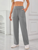 Lovelet High Waist Active Pants With Pockets - NylonSpandex