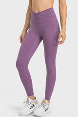 TrueFeat V-Waist Yoga Leggings - Pockets Included Soft Fit