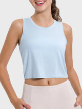 Millennia Drawstring Cutout Round Neck Tank - Breathable