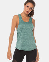 FlexFlow Scoop Neck Wide Strap Tank Top - Breathable Fit