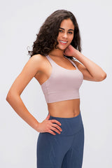 FlexFit Double Strap Sports Bra - Seamless Strappy Back