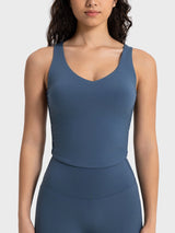Millennia Cropped Sport Tank Reversible Cutout Design