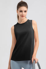 VitalWear Round Neck Wide Strap Active Tank - Soft Comfort