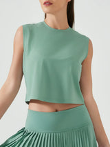 Millennia Round Neck Cropped Active Tank - Everyday Comfort