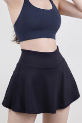 FlexStride High Waist Pleated Active Skirt - Breathable Fit