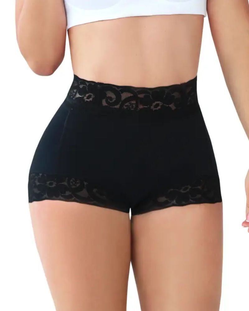 LaceLuxe Classic Lace Butt Lifter Shorts - Moderate Support
