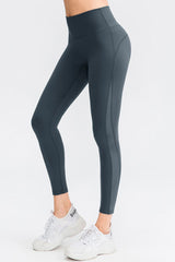 FlexZen Wide Waistband Slim Fit Long Pants - Yoga Comfort