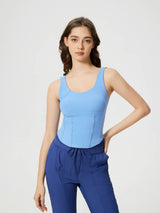 Millennia Round Neck Active Tank - Detachable Chest Pads