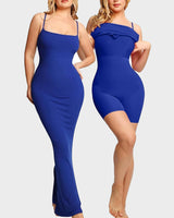 CurveGlow Shapewear Modal Maxi Slip Dress - Tummy Control
