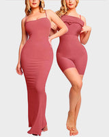CurveGlow Shapewear Modal Maxi Slip Dress - Tummy Control