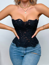Curvyify Lace Up Shapewear Tube Top - Lace Up Closure