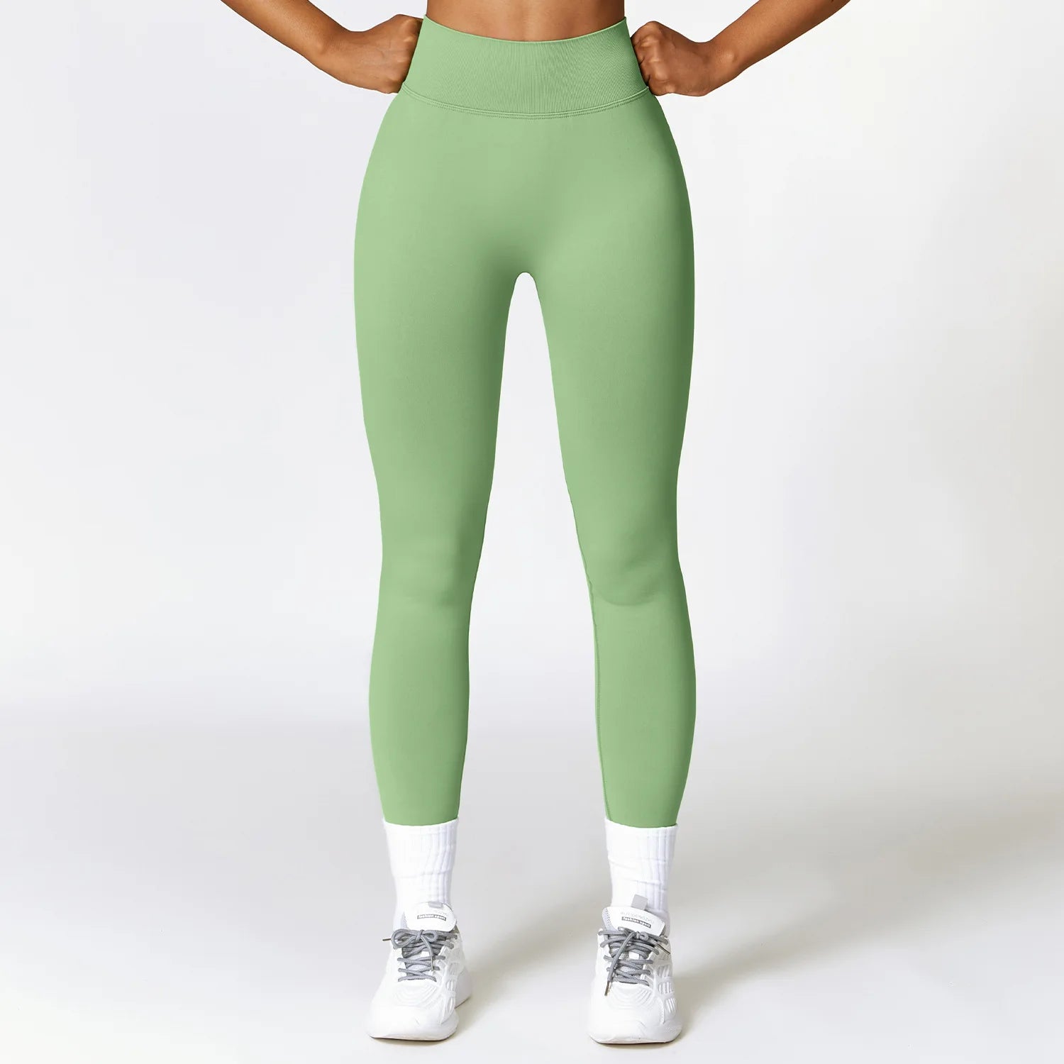Women Athletic V Back Leggings Gym Outfit Fitness leggins Outdoor Yoga Pants Butt Lifting Sports Tights Nylon