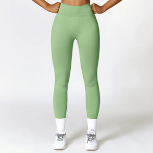 Women Athletic V Back Leggings Gym Outfit Fitness leggins Outdoor Yoga Pants Butt Lifting Sports Tights Nylon