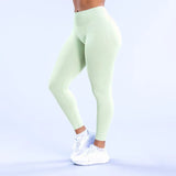 Impact Men's Seamless Yoga Legging Gym Workout Yoga Pants Low Ribbed Band Butt Lifting Women's Sports Fitness Trousers Tights