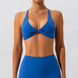 Sexy Gym Top Women Crease Sports Bra Running Back Cross Yoga Bra Breathable Sports Underwear Women Fitness Workout Top Women