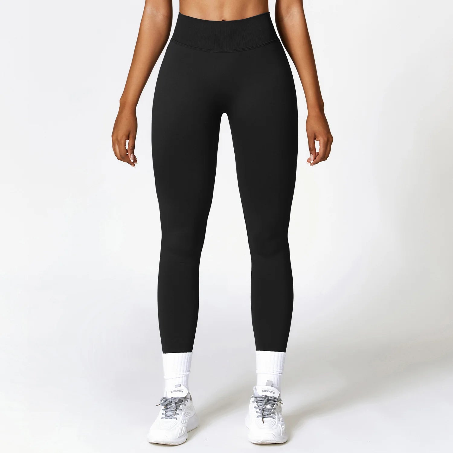 Women Athletic V Back Leggings Gym Outfit Fitness leggins Outdoor Yoga Pants Butt Lifting Sports Tights Nylon