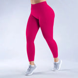 Impact Men's Seamless Yoga Legging Gym Workout Yoga Pants Low Ribbed Band Butt Lifting Women's Sports Fitness Trousers Tights