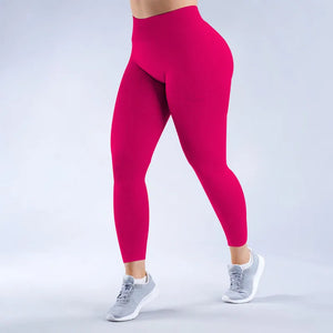 Impact Men's Seamless Yoga Legging Gym Workout Yoga Pants Low Ribbed Band Butt Lifting Women's Sports Fitness Trousers Tights
