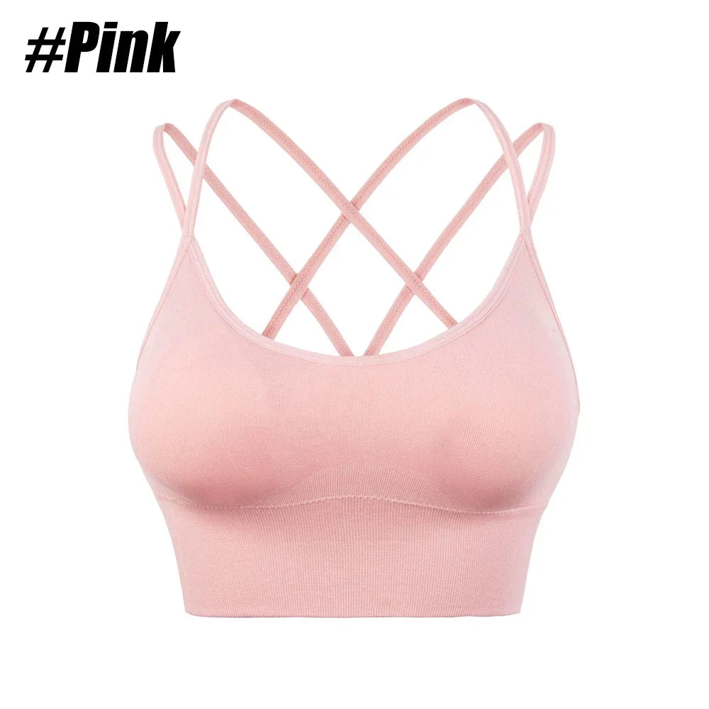 1PC Cotton Sports Bras Women Push Up Solid Sports Bra Jogging Gym Women Sports Bra Girl Underwear Fitness Running Yoga Sport Top