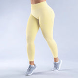 Impact Men's Seamless Yoga Legging Gym Workout Yoga Pants Low Ribbed Band Butt Lifting Women's Sports Fitness Trousers Tights