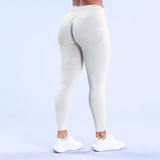 Impact Men's Seamless Yoga Legging Gym Workout Yoga Pants Low Ribbed Band Butt Lifting Women's Sports Fitness Trousers Tights