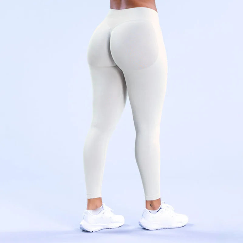 Impact Men's Seamless Yoga Legging Gym Workout Yoga Pants Low Ribbed Band Butt Lifting Women's Sports Fitness Trousers Tights