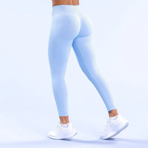 Impact Men's Seamless Yoga Legging Gym Workout Yoga Pants Low Ribbed Band Butt Lifting Women's Sports Fitness Trousers Tights