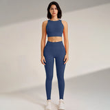 Yoga Clothing Set Women's High Waisted Leggings and Top Two Piece Seamless Fitness Exercise Clothing Fitness Underwear plus size