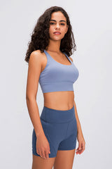 FlexFit Double Strap Sports Bra - Seamless Strappy Back
