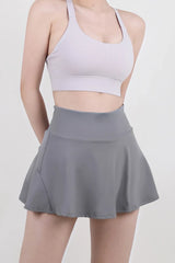 FlexStride High Waist Pleated Active Skirt - Breathable Fit