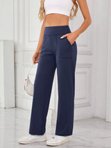 Lovelet High Waist Active Pants With Pockets - NylonSpandex
