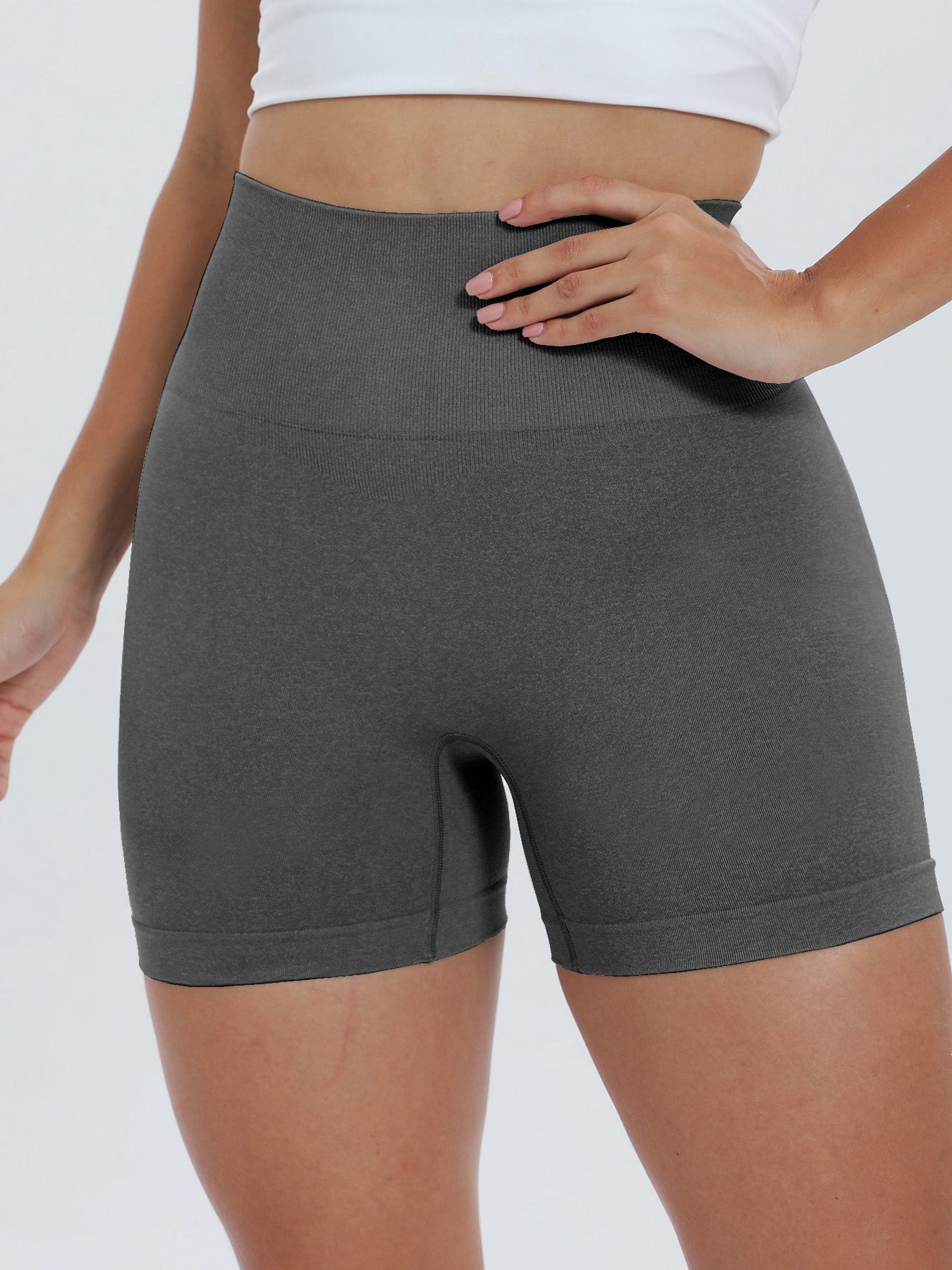 YWXY High Waist Active Shorts - Highly Stretchy Comfort