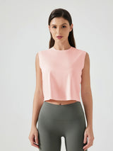 Millennia Round Neck Cropped Active Tank - Everyday Comfort