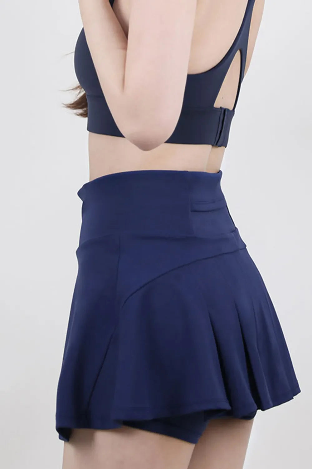 FlexStride High Waist Pleated Active Skirt - Breathable Fit