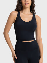 Millennia Cropped Sport Tank Reversible Cutout Design