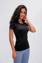 Millennia Round Neck Short Sleeve Active T Shirt Nylon