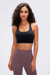 FlexFit Double Strap Sports Bra - Seamless Strappy Back